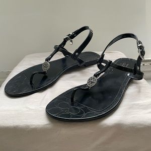 Coach Pansey jelly thong sandals